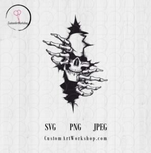 Skull In The Wall Clipart, Instant Download PNG Transparent Images