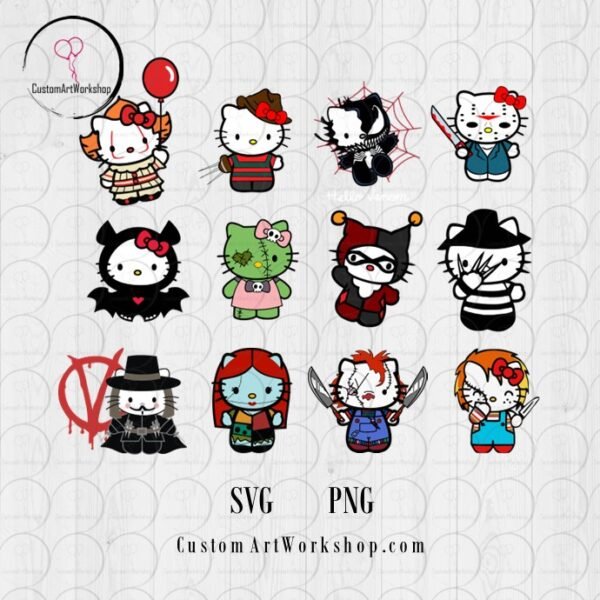 Hello Kitty Horror Villains Instant Download