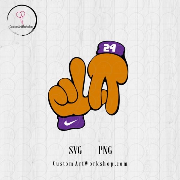 Kobe Bryant LA Fingers Instant Download