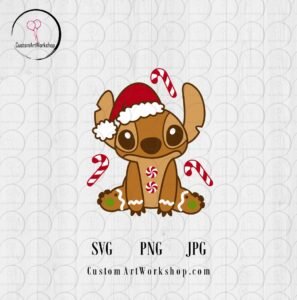 Stitch Christmas Gingerbread Instant Download