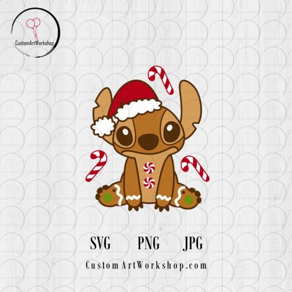 Stitch Christmas Gingerbread Instant Download