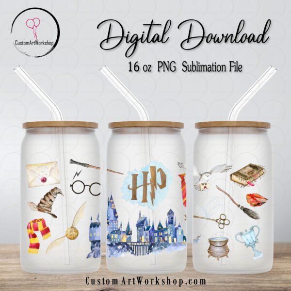 Harry Potter Mail Wizard Glass Can Wrap Instant Download