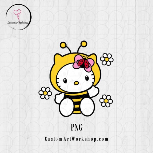 Hello Kitty Bee Animated Digital File Instant Download