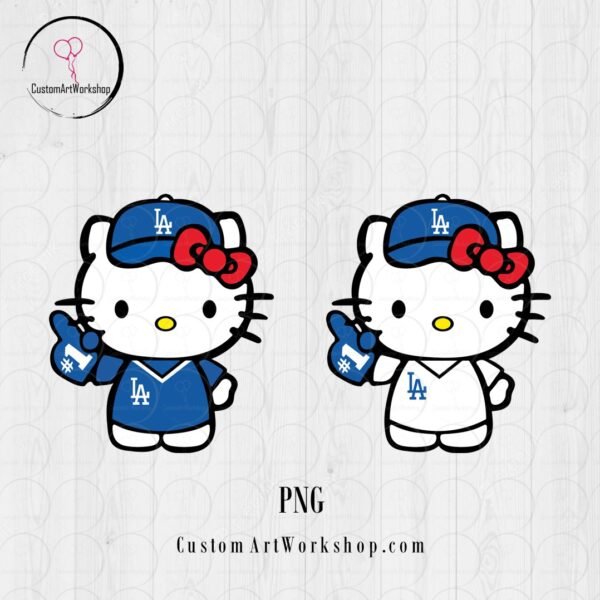 Hello Kitty LA Dodgers Animated Digital File Instant Download