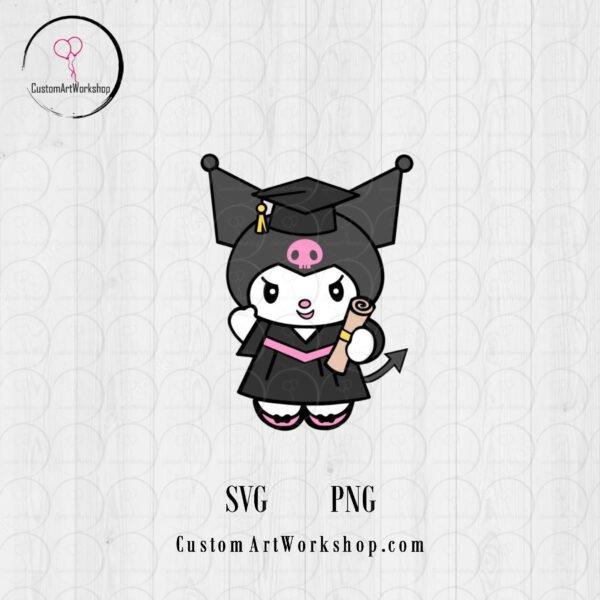 Kuromi Graduation Animated Digital File Instant Download