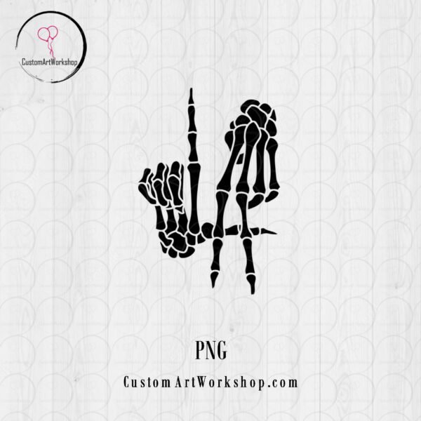 LA Skeleton Fingers Animated Digital File Instant Download