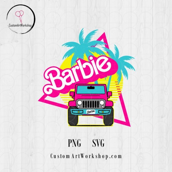 Barbie Jeep Animated Digital File Instant Download