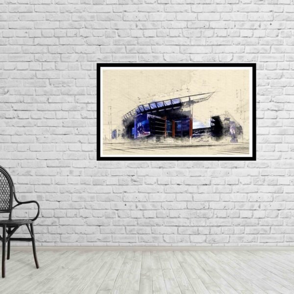 Lincoln Financial Field Philadelphia Eagles Sketch Wall Art Colorful Watercolor Poster Digital File Instant Download