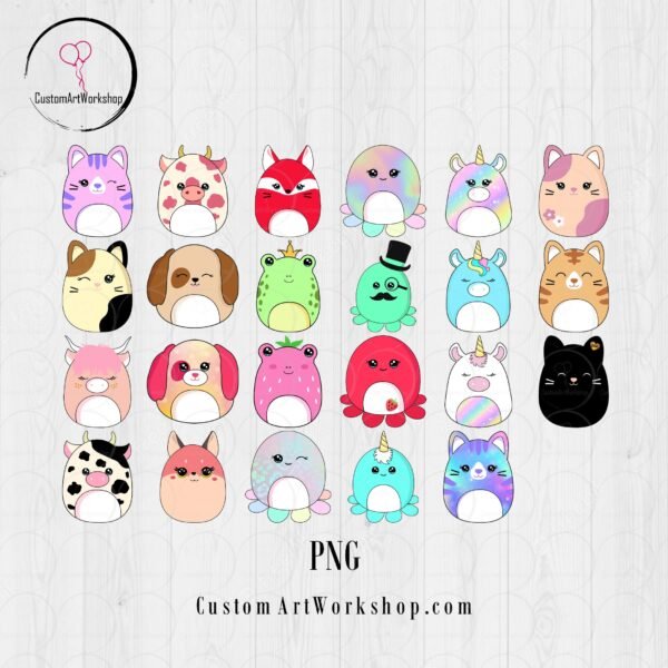 Squishmallows Clipart Instant Download