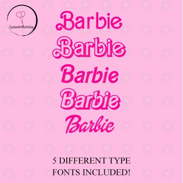Barbie Font and Clipart Digital File Instant Download