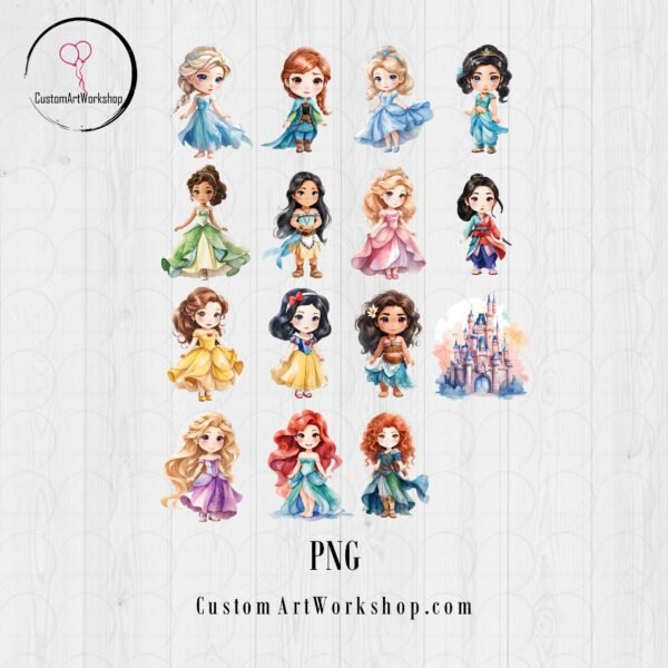 Disney Princess Toddlers Digital File Instant Download
