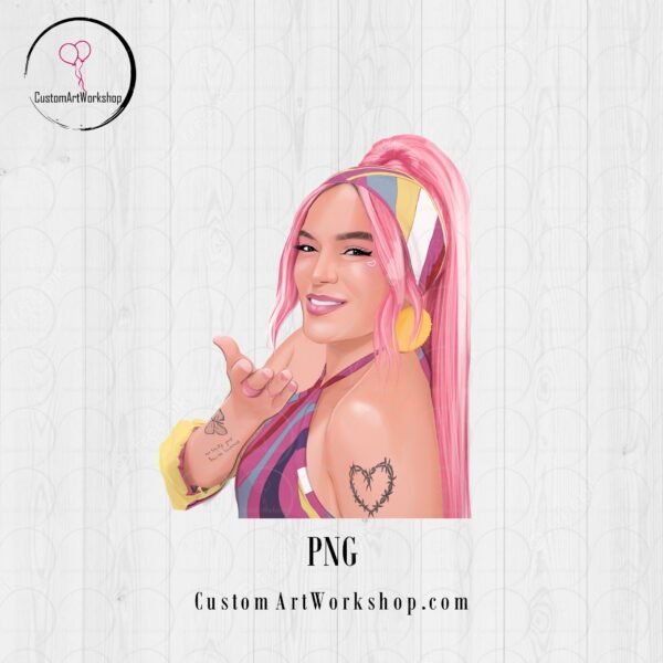 Karol G Barbie Clipart Instant Download