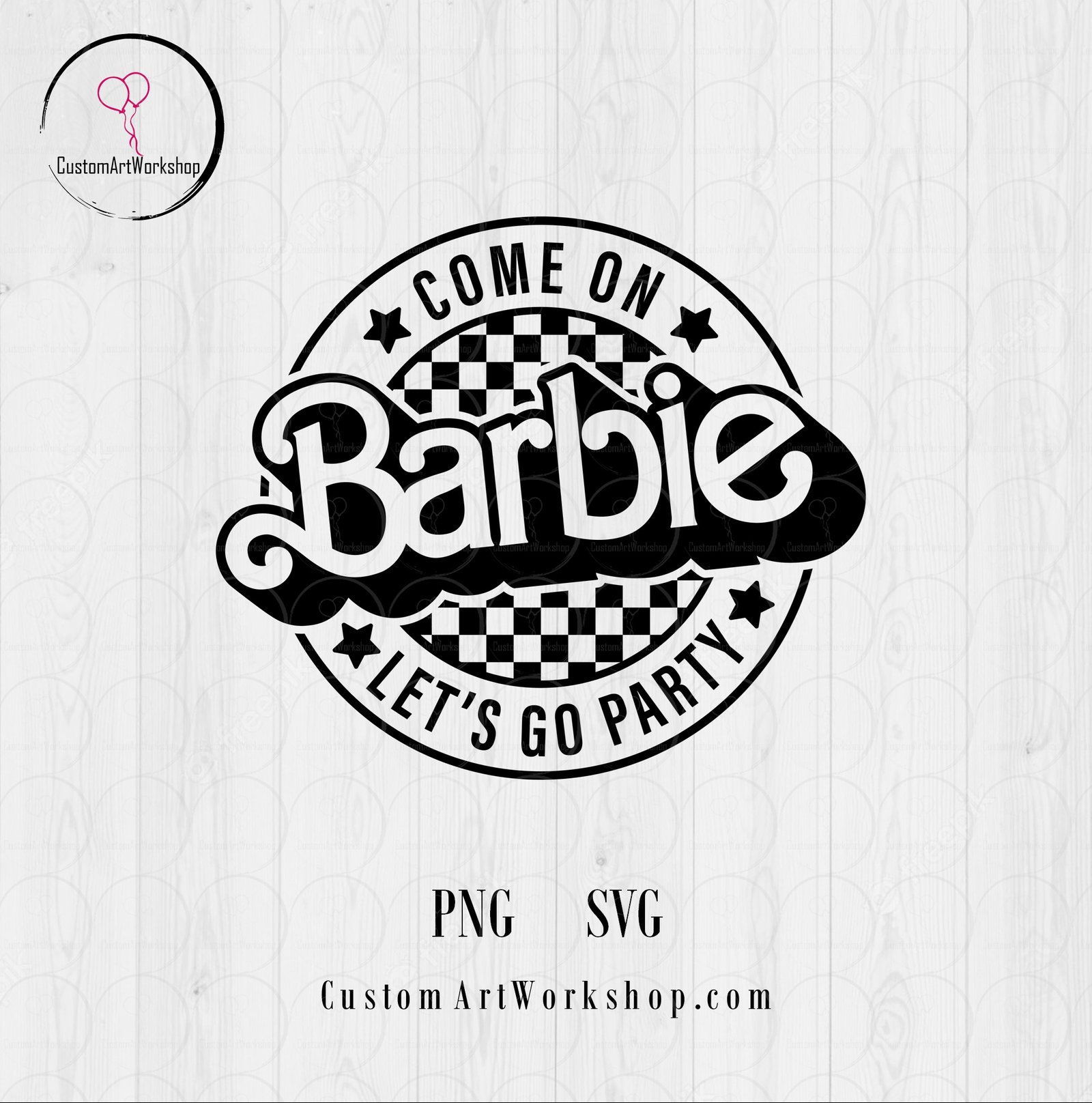 Come on Barbie Animated Digital File Instant Download - Custom Art Workshop