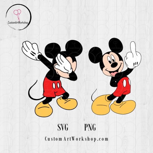Mickey Mouse Dab Clipart Instant Download