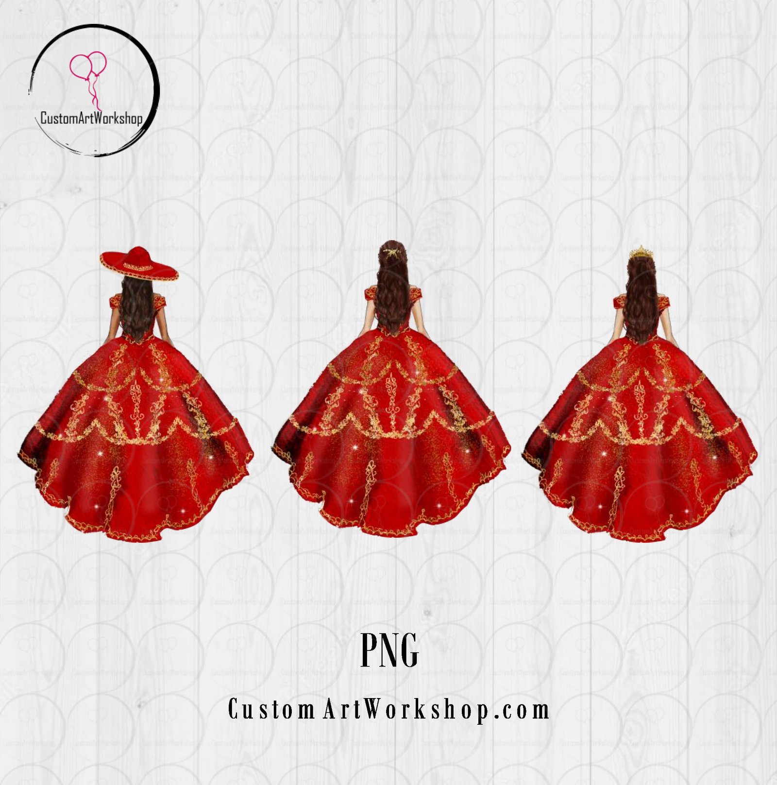 Princess Dress Quinceanera Clipart Instant Download 1 Princess Dress Quinceanera Clipart Instant Download