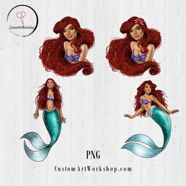 The Little Mermaid PNG File Clipart Instant Download
